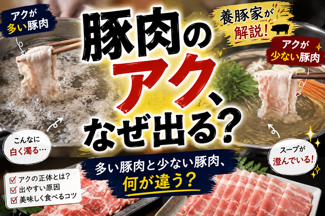 豚肉のアクはなぜ出る？アクが少ない豚肉との違いを養豚家が解説